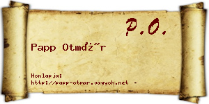 Papp Otmár névjegykártya